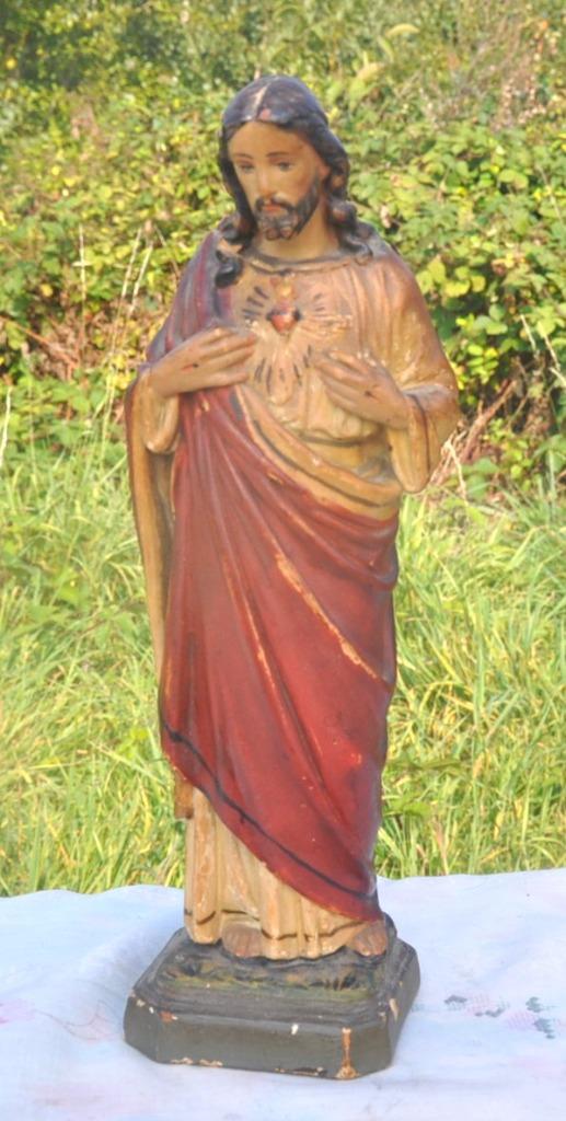 christ au sacre coeur en platre, Antiquités & Art, Enlèvement ou Envoi