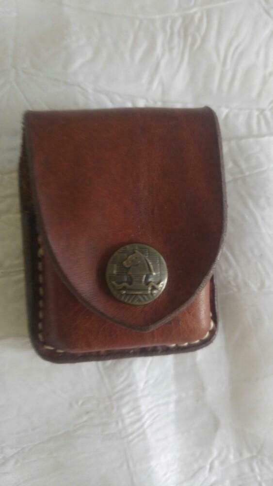 Pochette pour Zippo brune aansteker briquet. 72, Enlèvement ou Envoi, Utilisé