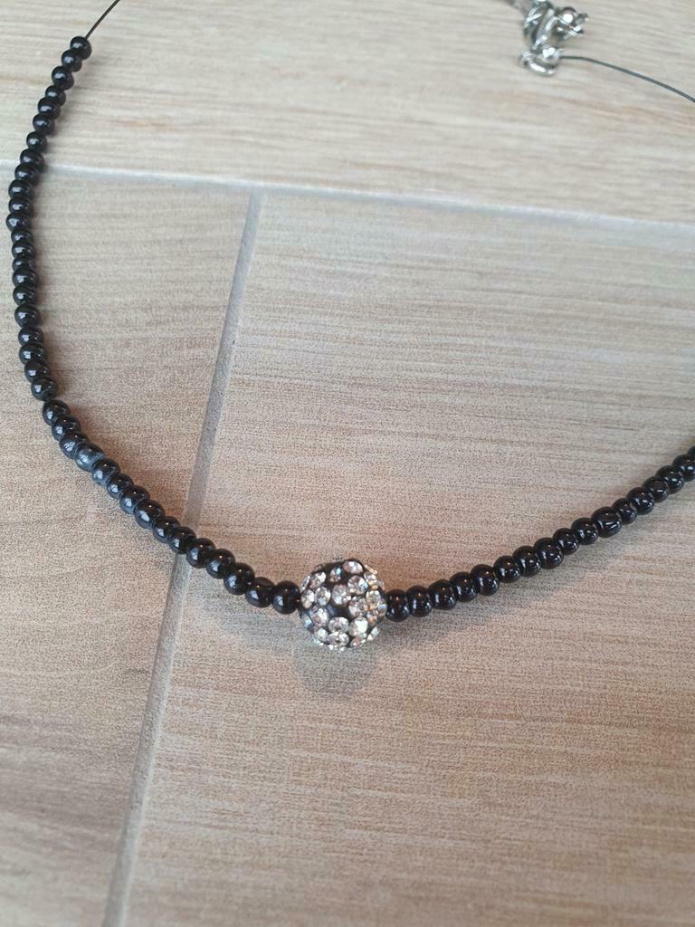 Leuke zwarte ketting (nieuw), Bijoux, Sacs & Beauté, Colliers, Enlèvement ou Envoi, Neuf, Noir, Synthétique