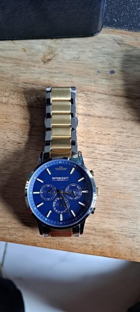 Rotorcraft mannenhorloge, Staal, Staal, Polshorloge, Nieuw