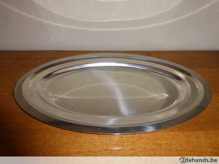 set van 4 inox serveerschotels, Enlèvement ou Envoi, Utilisé, Balance ou Balances