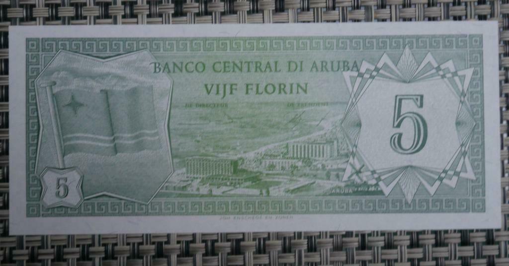 Bankbiljet 5 Florin Aruba 1986 UNC, Ophalen of Verzenden, Overige landen, Setje