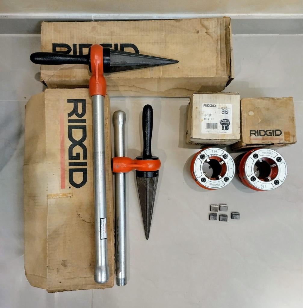 Outils Ridgid – Alésoir à cliquet & têtes de coupe manuelles, Enlèvement ou Envoi