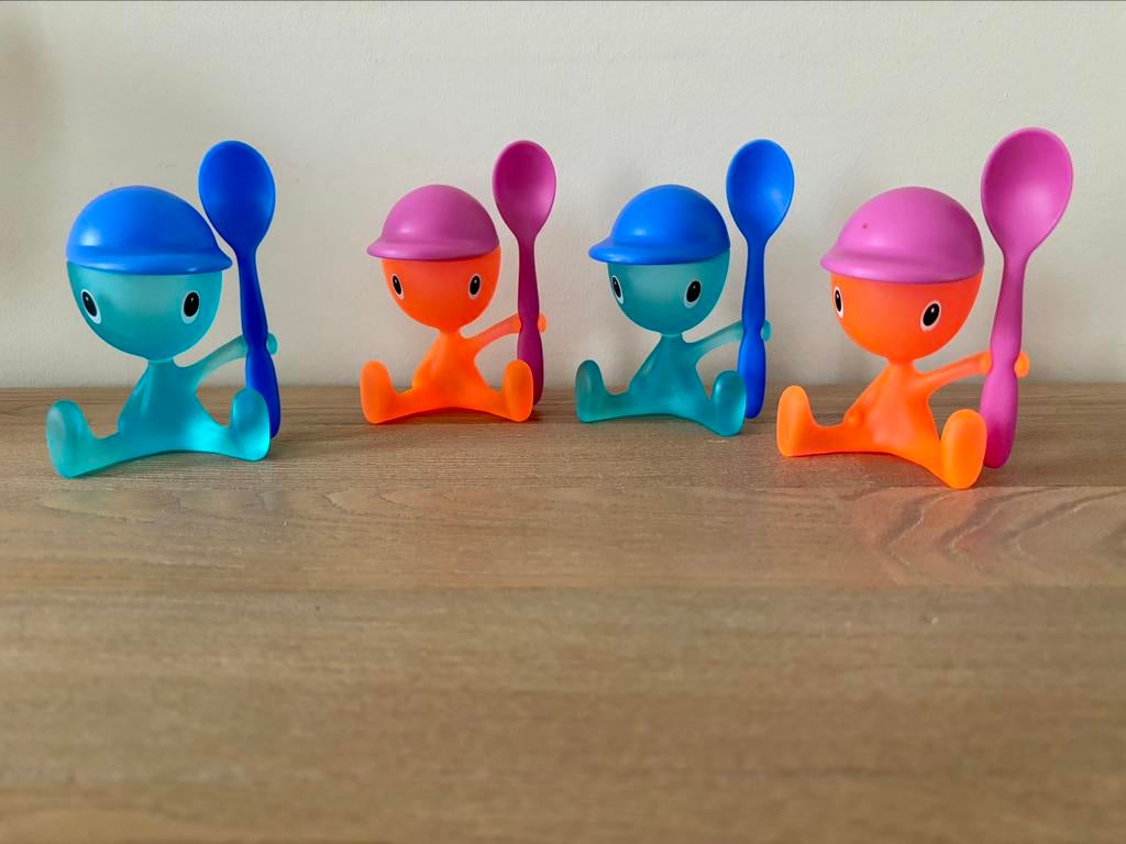 Alessi eierdopjes 4 stuks, Ophalen of Verzenden