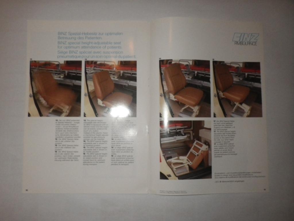 Binz Ambulance  Folders, Ophalen, Binz-GmbH Krankenwagen, Mercedes, Zo goed als nieuw
