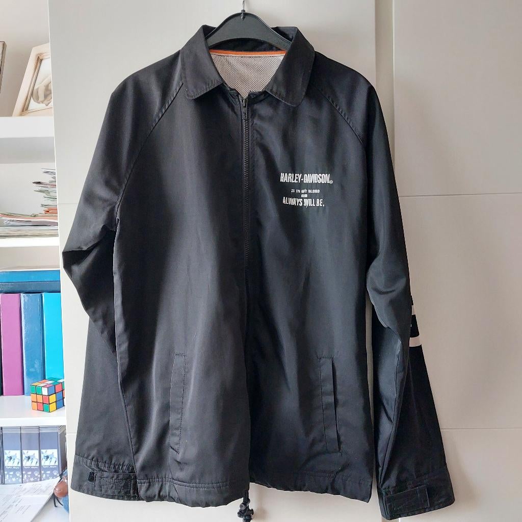 REGENJAS Harley Davidson, Kleding | Heren, Ophalen, Maat 52/54 (L), Zwart, Zo goed als nieuw