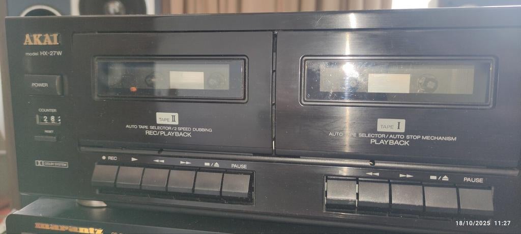Deck K7 AKAI HX-27W vintage, TV, Hi-fi & Vidéo, Enlèvement ou Envoi, Comme neuf