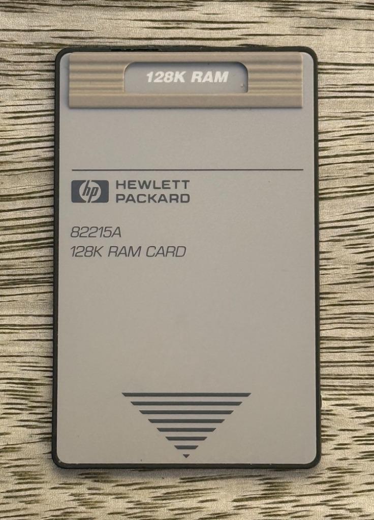 HP 82215A - Carte RAM de 128 Ko pour la HP 48SX et HP 48GX, Enlèvement ou Envoi, Calculatrices graphique, Utilisé