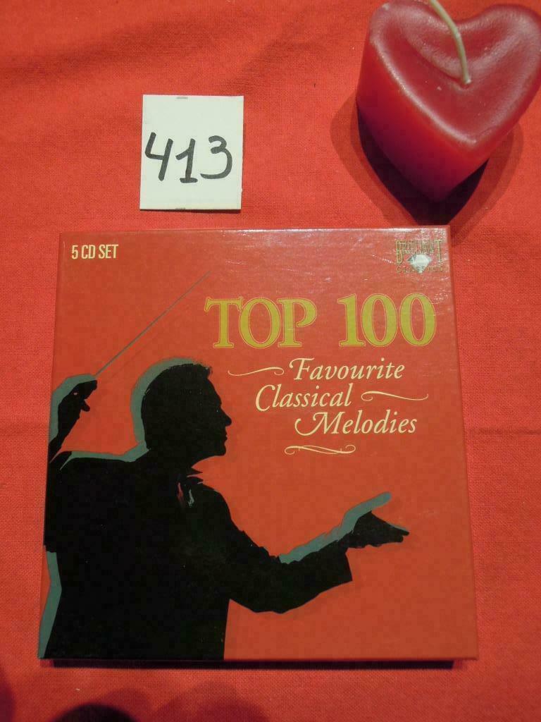 CD Top 100 Favourite Classical Melodies 5CD box 2005, Enlèvement ou Envoi, Comme neuf, Coffret