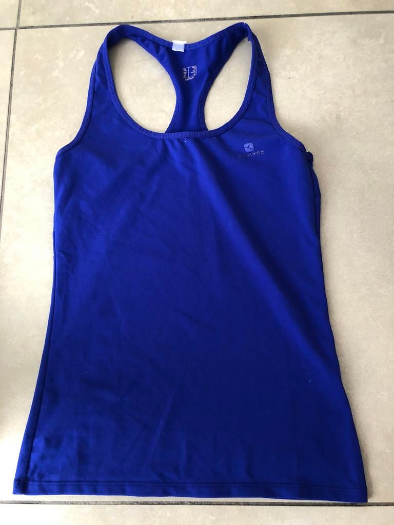 Blauw topje maat 34, Blauw, Ophalen of Verzenden, Fitness of Aerobics, Zo goed als nieuw