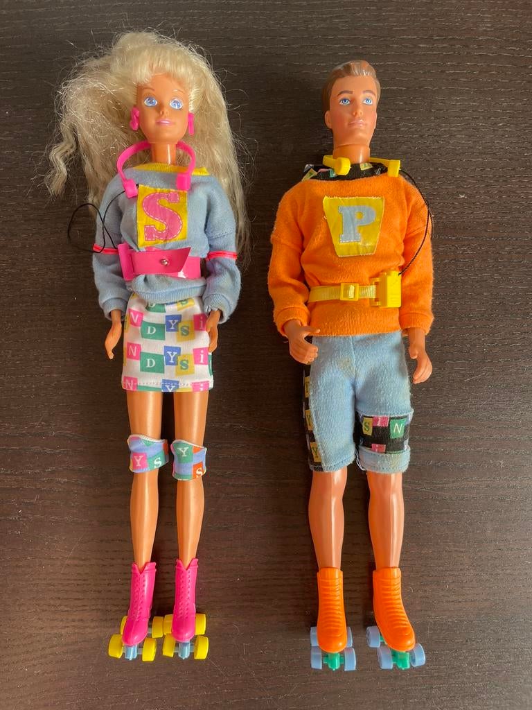 Vintage Barbie Sindy & Paul Free Wheelin 1989, Enlèvement ou Envoi, Utilisé, Barbie