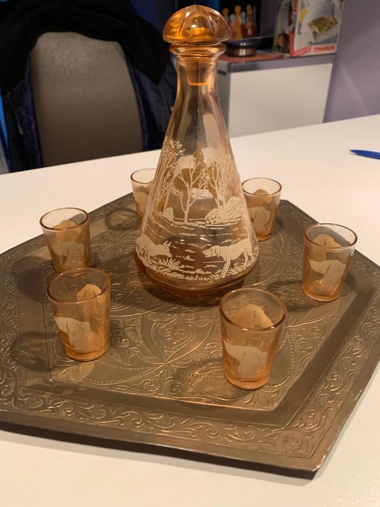 Jagers Vintage karaf met glazen, Ophalen