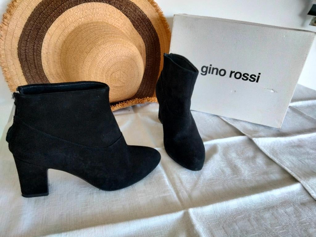 GINO ROSSI Zwarte suède laarzen Maat: 36, Zwart, Lage of Enkellaarzen, Ophalen of Verzenden, GINO  ROSSI