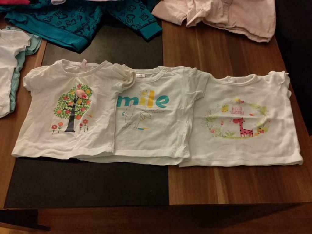 Lot de 3 t-shirt bébé taille 56, Enlèvement, Comme neuf, Garçon ou Fille, Chemisette ou Manches longues