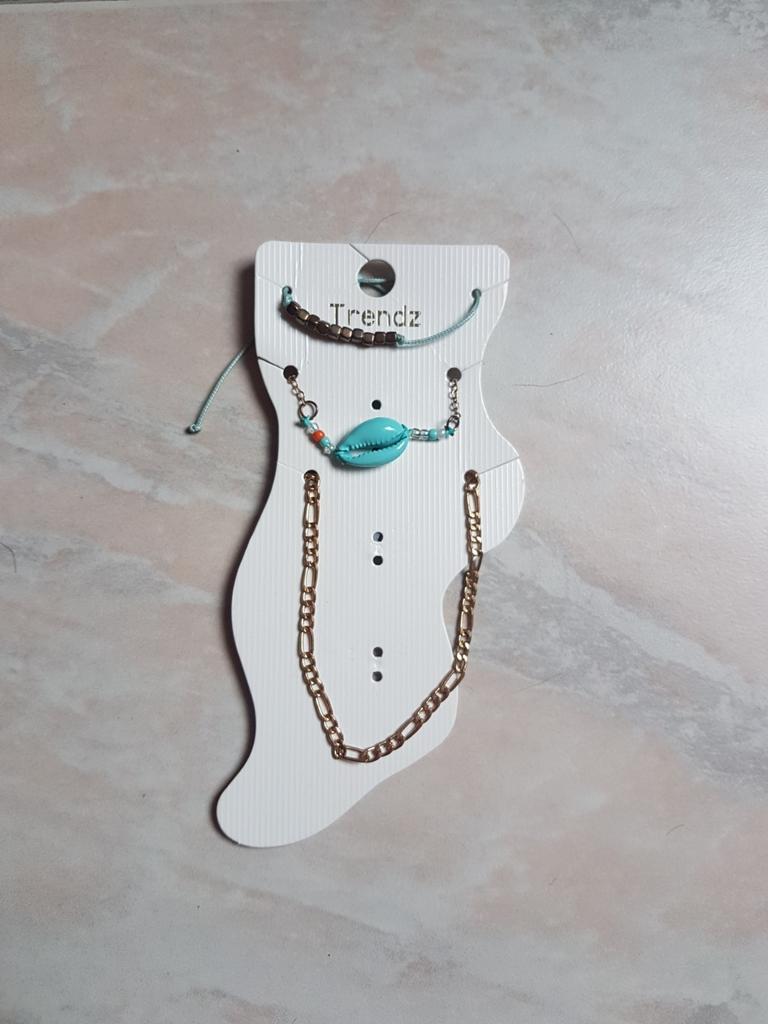 Bracelets pour cheville, Enlèvement ou Envoi, Neuf, Autres matériaux, Avec bracelets à breloques ou perles