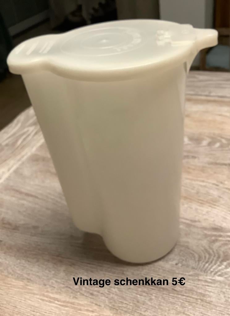 Cruche Tupperware vintage, Enlèvement ou Envoi, Utilisé, Blanc, Bol ou Canette