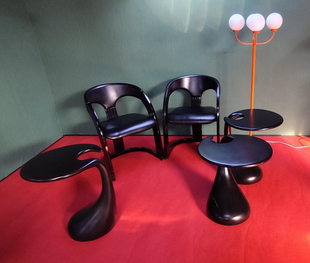 Vintage design bijzet tafeltjes, Ophalen