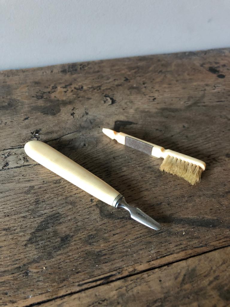 Brocante manicure set, Ophalen of Verzenden