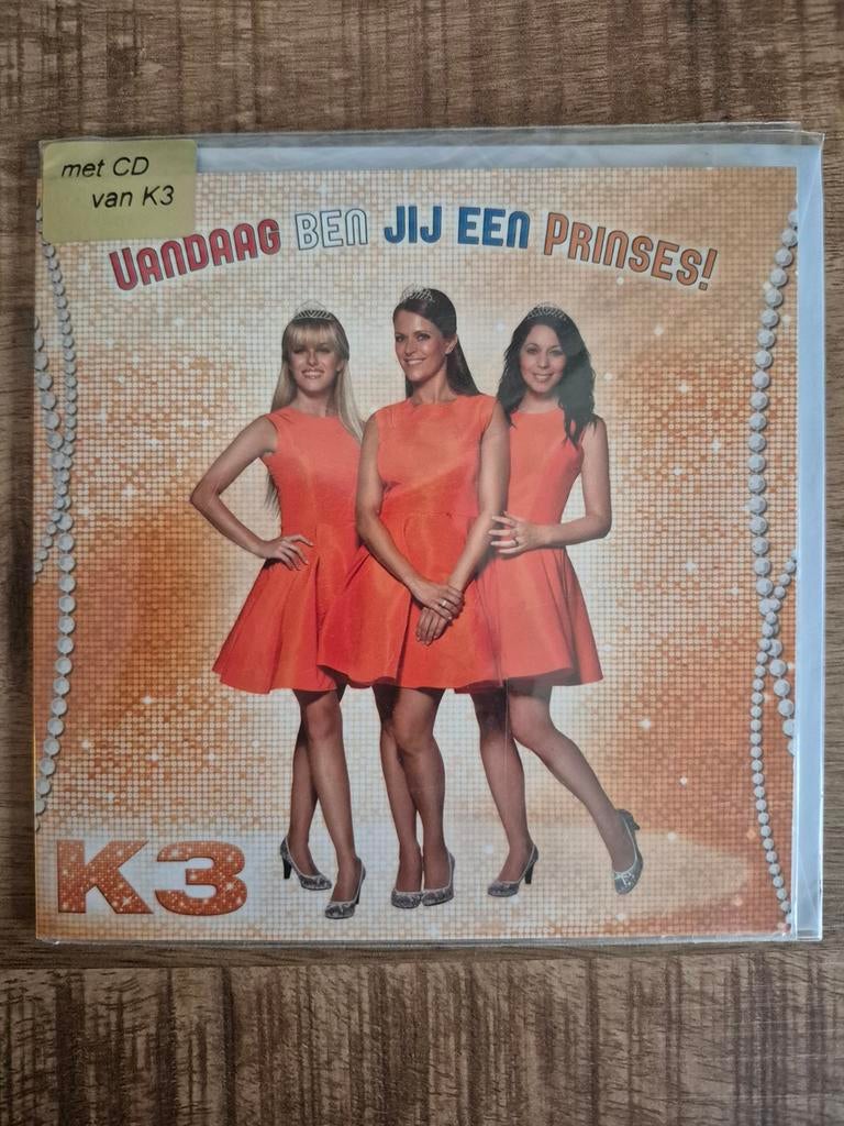 Gesealde vintage verjaardagskasrt van K3 met cd met Josje, Verzamelen, Ophalen of Verzenden, Nieuw