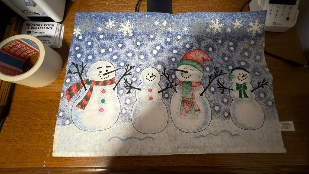 Placemats! Winter Print! Stoffen Placemat! 1 Stuk!, Maison & Meubles, Cuisine | Linge de cuisine, Comme neuf, Set de table, Autres couleurs