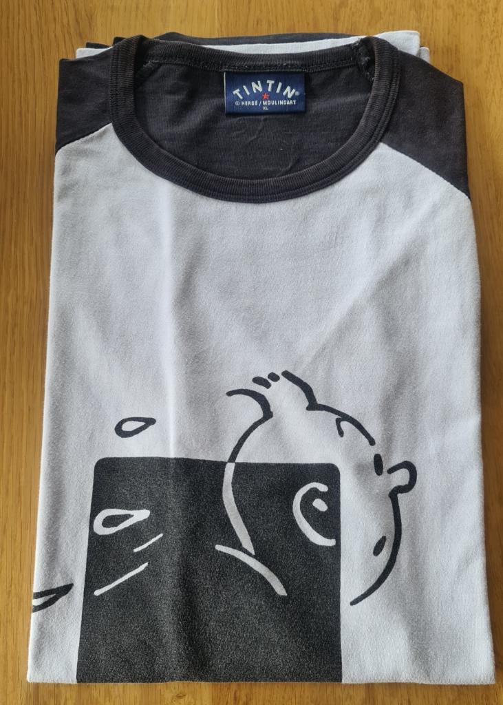 'Kuifje' t-shirt - XL, Wit, Maat 56/58 (XL), Ophalen of Verzenden, Zo goed als nieuw
