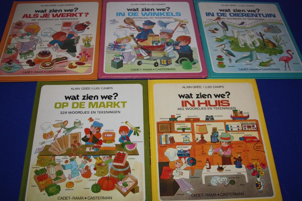 5x HC  Alain Grée / Luis Camps boeken "Wat zien we ? 1973, Gelezen, Non-fictie, Ophalen of Verzenden, Alain Grée , Luis Camps