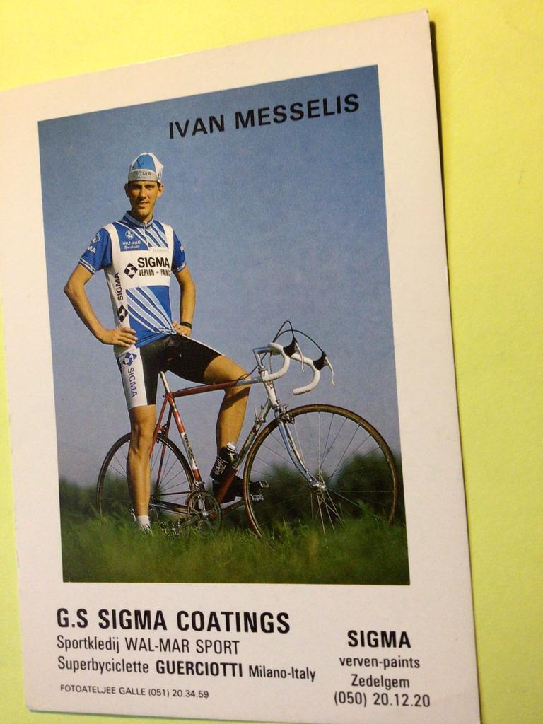 wielerkaart 1986 team sigma  ivan messelis, Envoi, Comme neuf