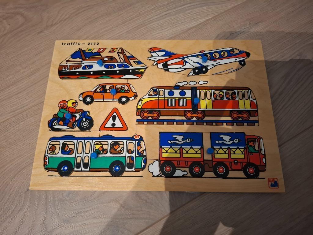 🧩 Collectie houten inlegpuzzels (7 stuks) 🧩, Kinderen en Baby's, Ophalen, Minder dan 10 stukjes, Zo goed als nieuw, Van hout