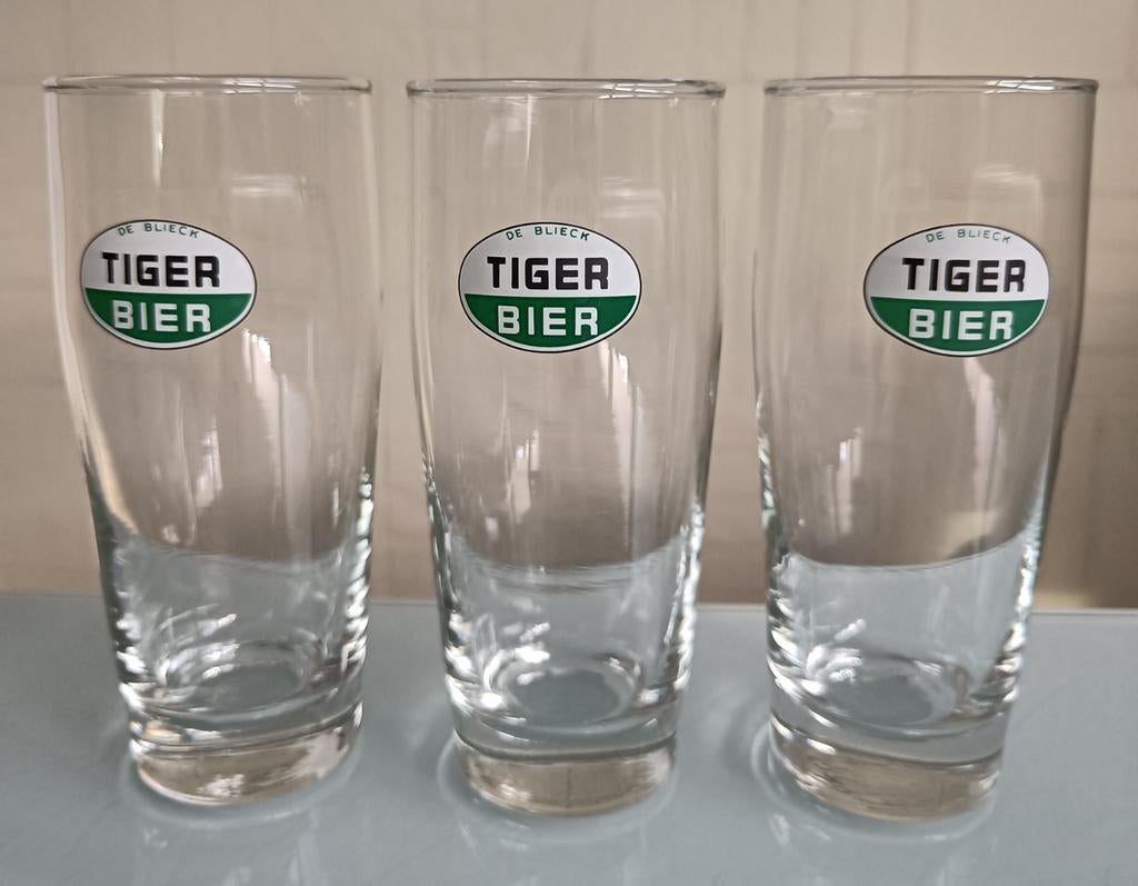 Tiger bier glazen De Blieck., Enlèvement ou Envoi, Comme neuf, Verre à bière