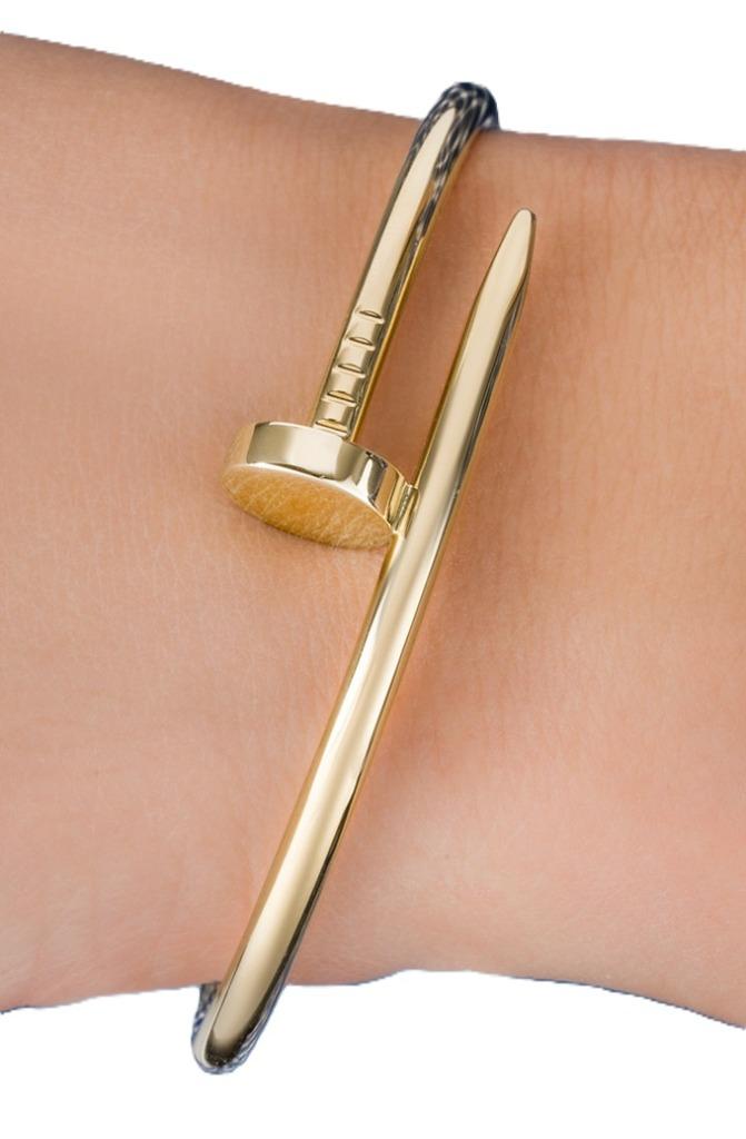 Armband goudkleurig metaal naar model >>> JUSTE UN CLOU <<<, Bijoux, Sacs & Beauté, Bracelets, Neuf, Acier, Or, Enlèvement
