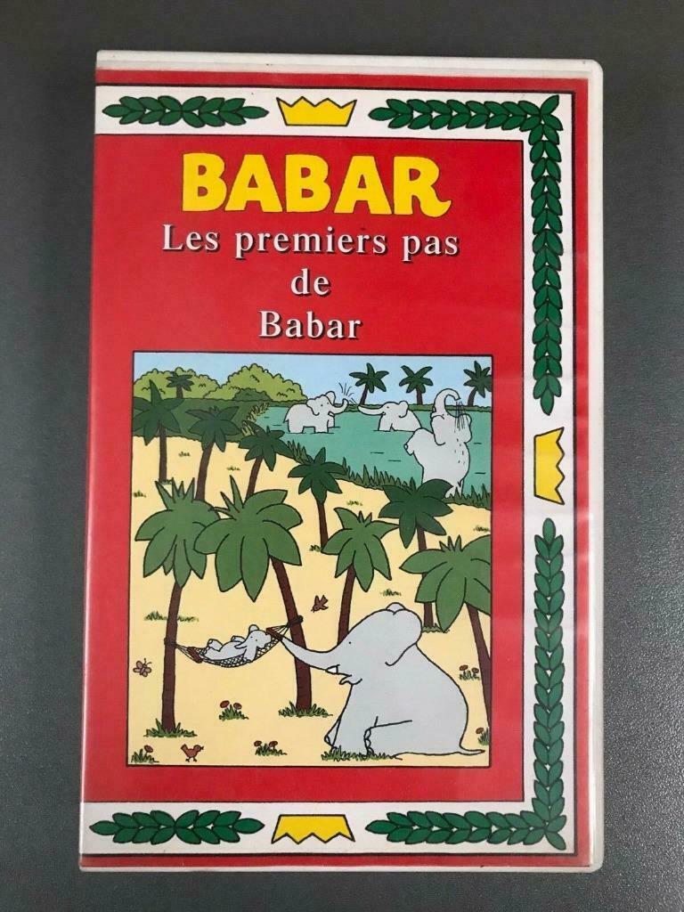 VHS Babar : Les premiers pas de Babar -, Alle leeftijden, Ophalen of Verzenden, Gebruikt, Tekenfilm