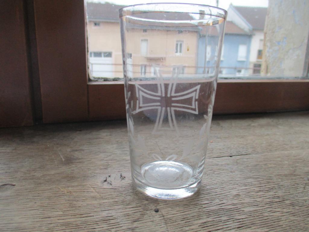 très rare verre patriotique d'officier allemand WW1, Enlèvement ou Envoi, Armée de terre, Autres types