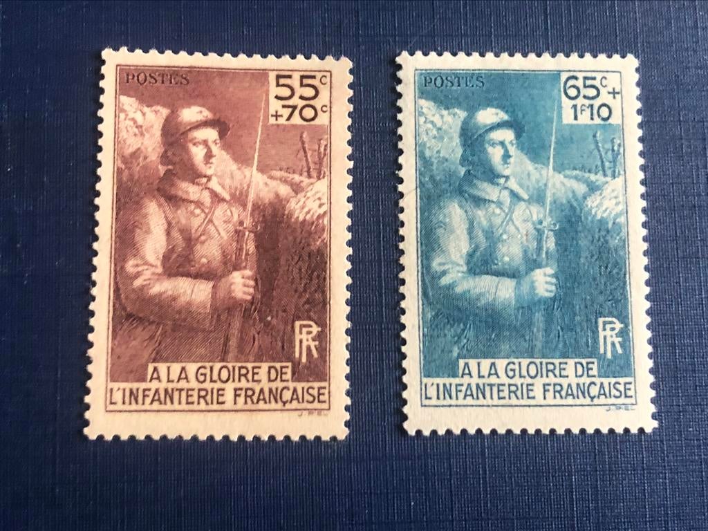 France infanterie gomme sans charnières, Ophalen of Verzenden, Postfris