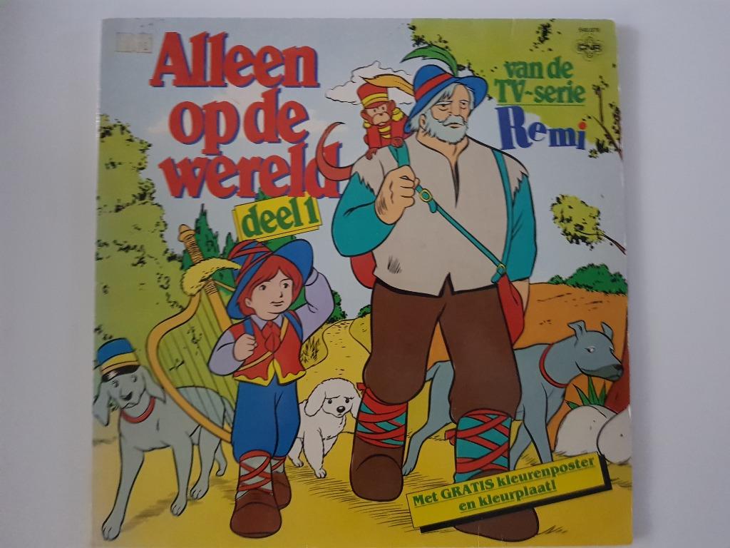 Vinyl LP Alleen op de wereld deel 1 verhaaltje Remi tv-serie, Ophalen of Verzenden, Verhaal of Sprookje