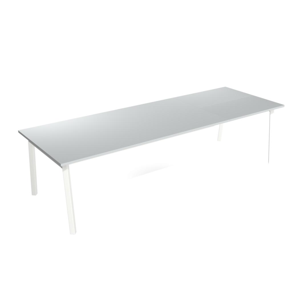 Eettafel uitschuif-/verlengbaar 190 L (+ 100) x100Bx76H WIT, Ophalen, 100 tot 150 cm, 200 cm of meer, Zo goed als nieuw
