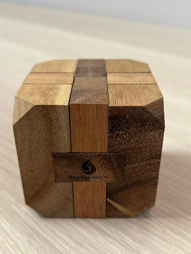 Houten puzzel SiamMandalay met oplossing, Ophalen of Verzenden, Minder dan 500 stukjes, Gebruikt, Overige typen