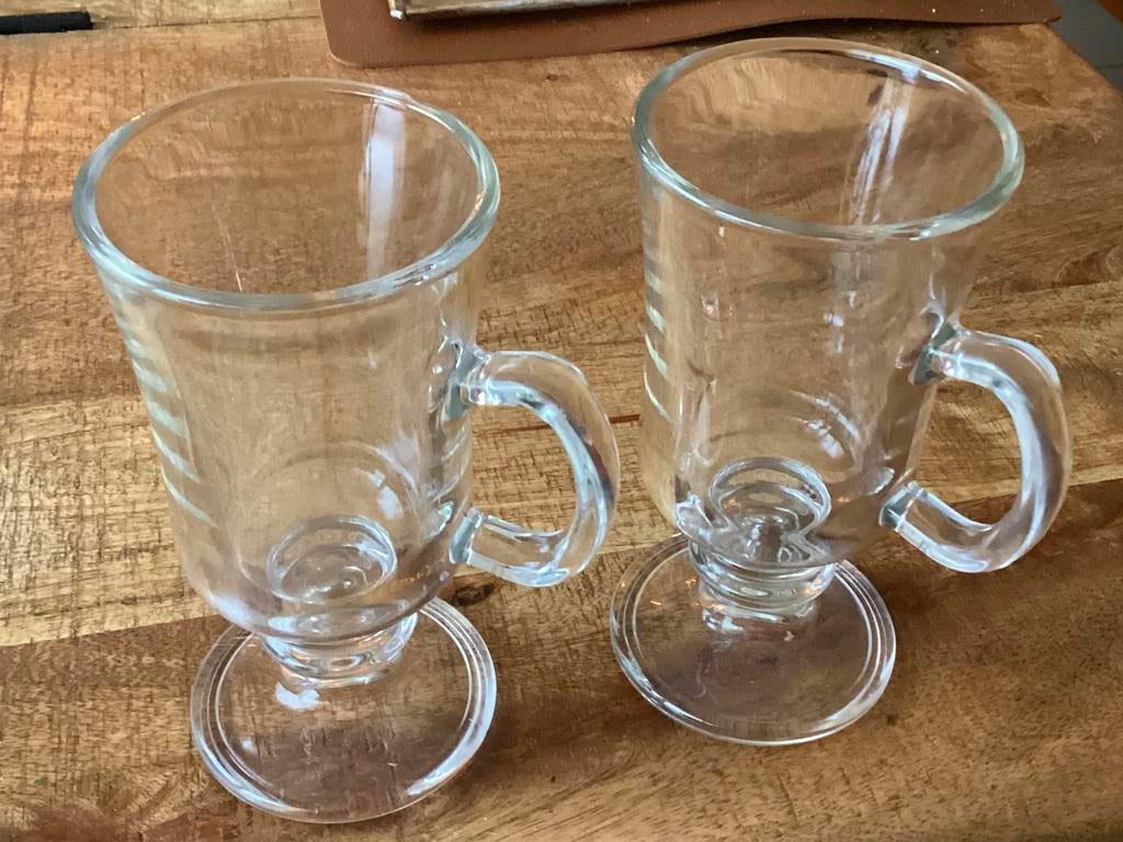2x Theetassen - glas ☕️☕️🫖🥛, Ophalen of Verzenden, Zo goed als nieuw
