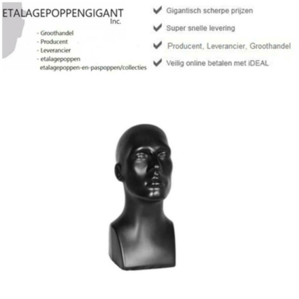 Presentatie Hoofd / Hoofden Mannelijk Model div. Kleuren EPG, Ophalen of Verzenden, Nieuw, One size fits all, ETALAGEPOPPENGIGANT.NL