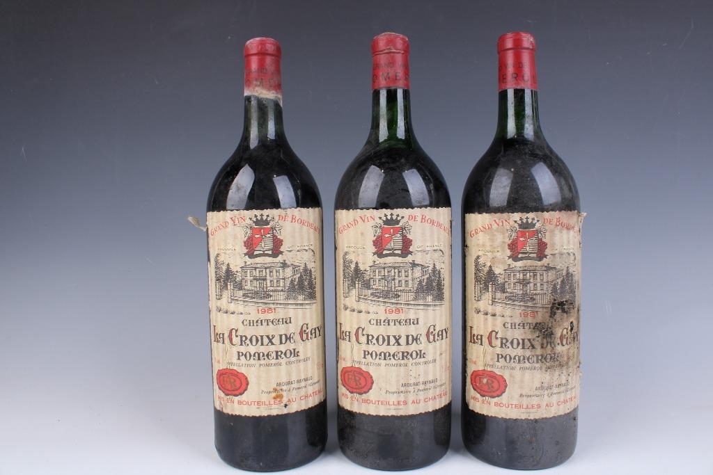 CH LA CROIX DE GAY - POMEROL 1981 - MAGNUM -, Ophalen, Frankrijk, Zo goed als nieuw, Rode wijn