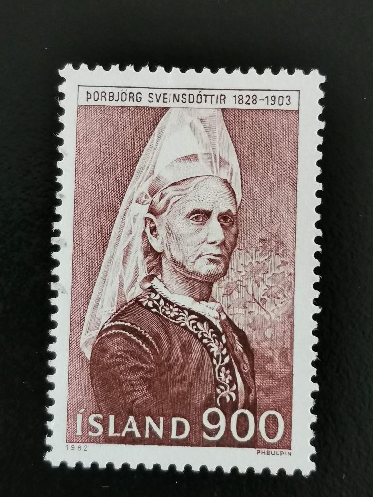 Islande 1982 - Islandais célèbres - sage-femme, Enlèvement ou Envoi, Islande, Affranchi