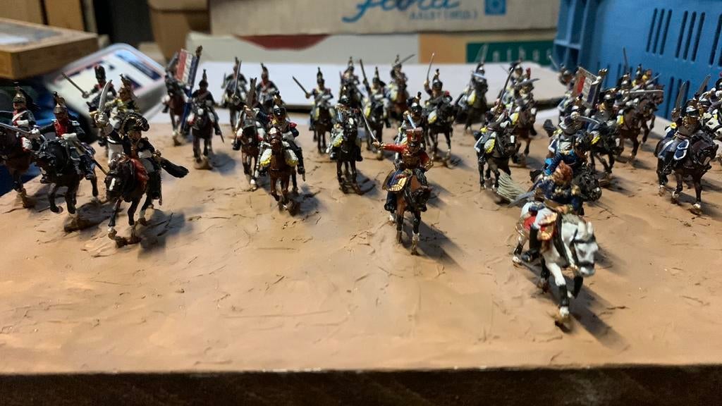 Diorama met Tinnen soldaten, Ophalen, Zo goed als nieuw