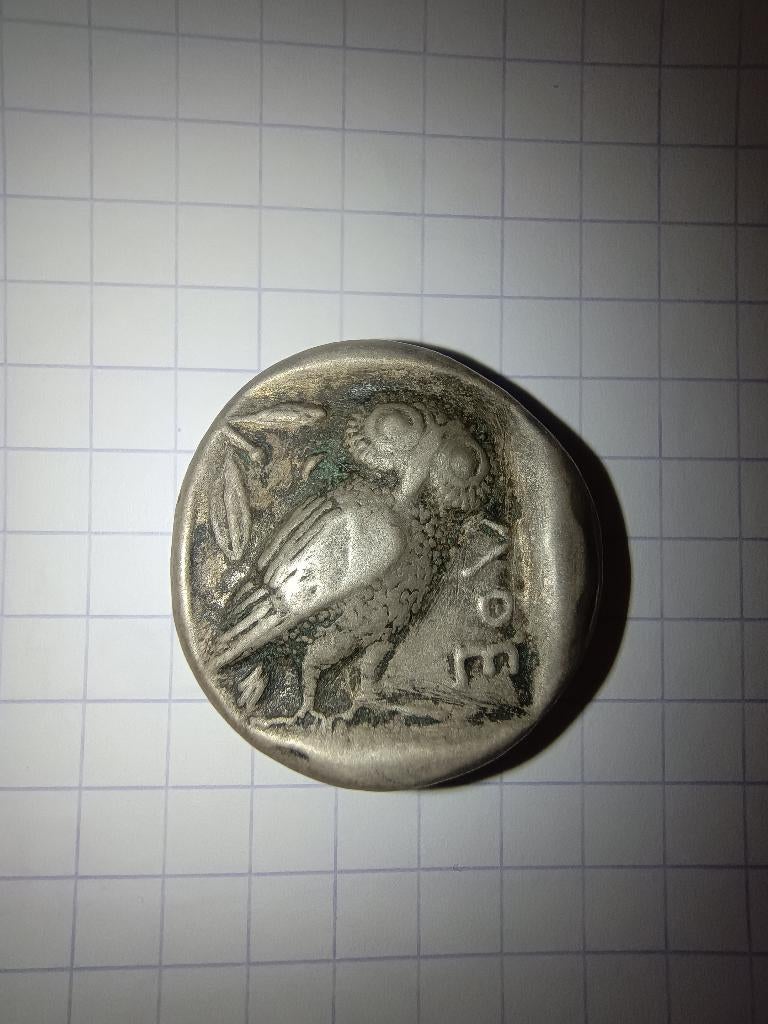 Tetradrachme Athena zilveren munt, Postzegels en Munten, Ophalen of Verzenden, Zilver