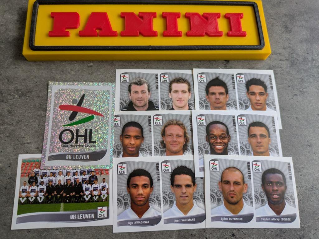 Panini football 2009 OH LEUVEN voetbal 8x stickers 2009, Verzenden, Nieuw
