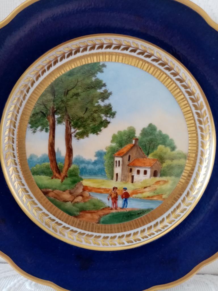 Assiette porcelaine de Bruxelles Manufacture d'Ixelles 1950s, Enlèvement ou Envoi