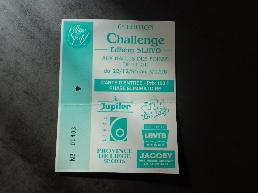 1 ancien ticket challenge Edhem Slijvo, Enlèvement