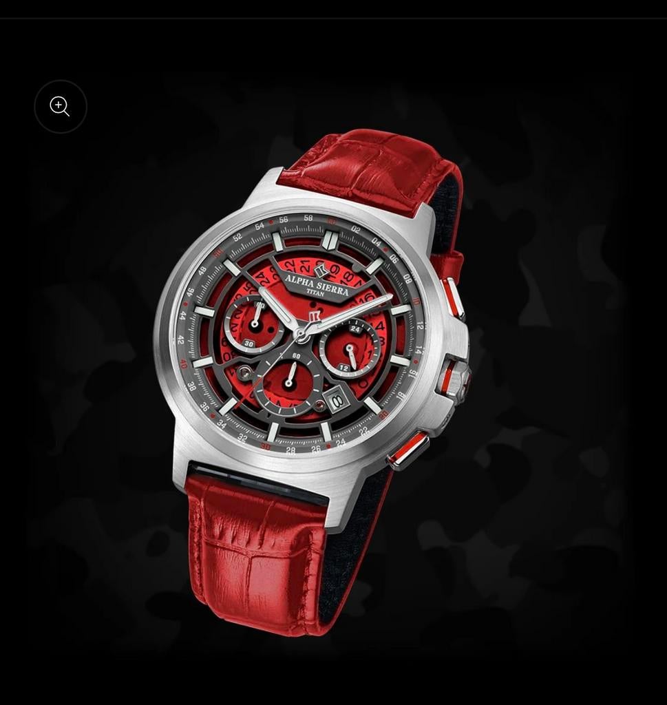 Alpha Sierra TITAN SRL O8 horloge in beperkte oplage nieuw, Overige materialen, Leer, Polshorloge, Nieuw