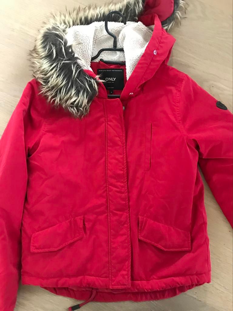 Zachte only winterjas met afneembare pels mt S, Only, Ophalen of Verzenden, Zo goed als nieuw, Maat 36 (S)