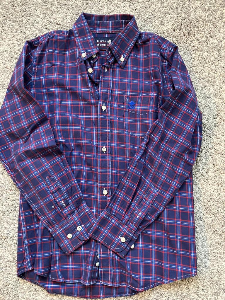 hemdje river woods, Kinderen en Baby's, Kinderkleding | Maat 152, Overhemd of Blouse, Ophalen of Verzenden, Zo goed als nieuw