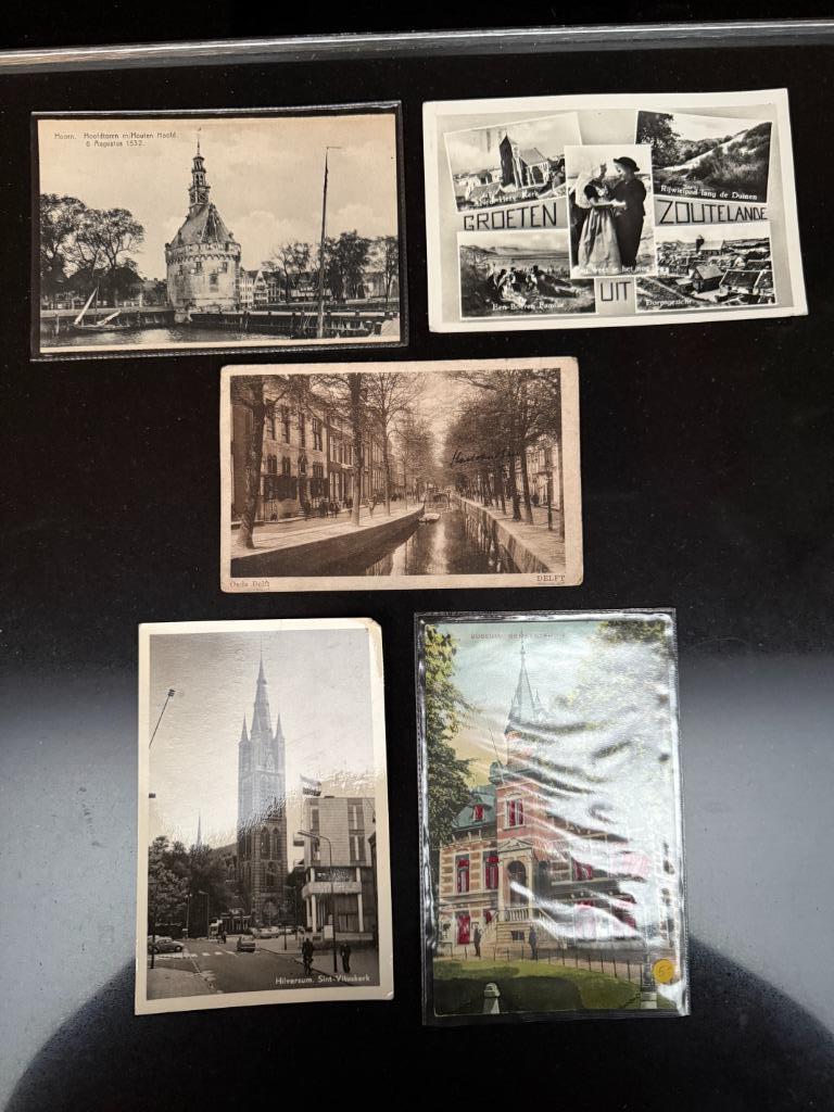 6 postkaarten Nederland; Delft, Houten, Zoutlande, Bussem .., Verzamelen, Ophalen of Verzenden