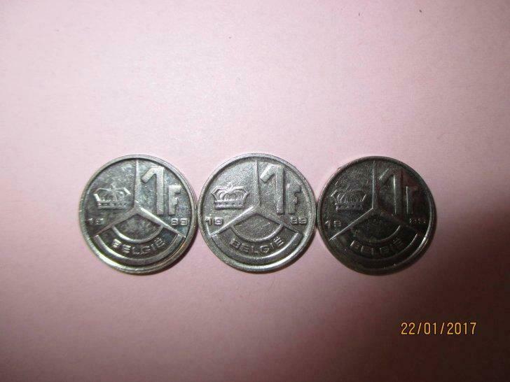 1 Frank België 1989, Enlèvement ou Envoi, Belgique